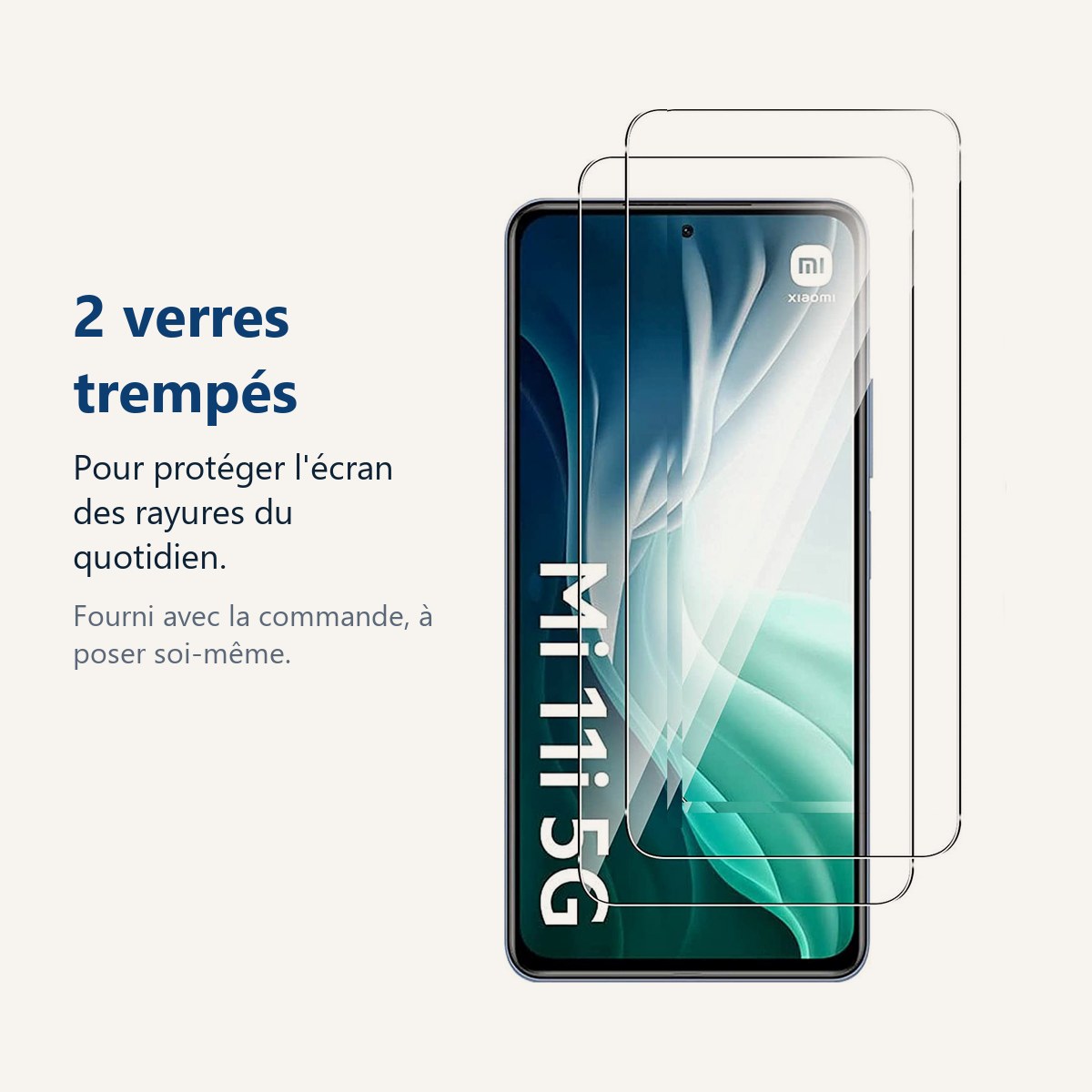 Verre trempé pour protéger lécran – Verres Trempes X2 Pour Xiaomi Mi 11i
