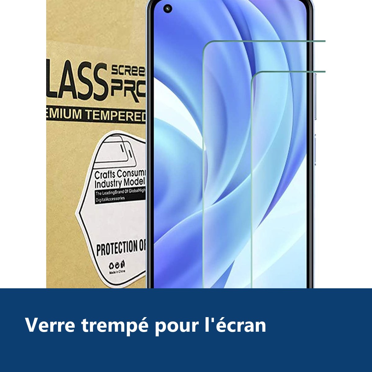 Vue de détail – Verres Trempes X2 Pour Xiaomi Mi 11 Lite 5G NE