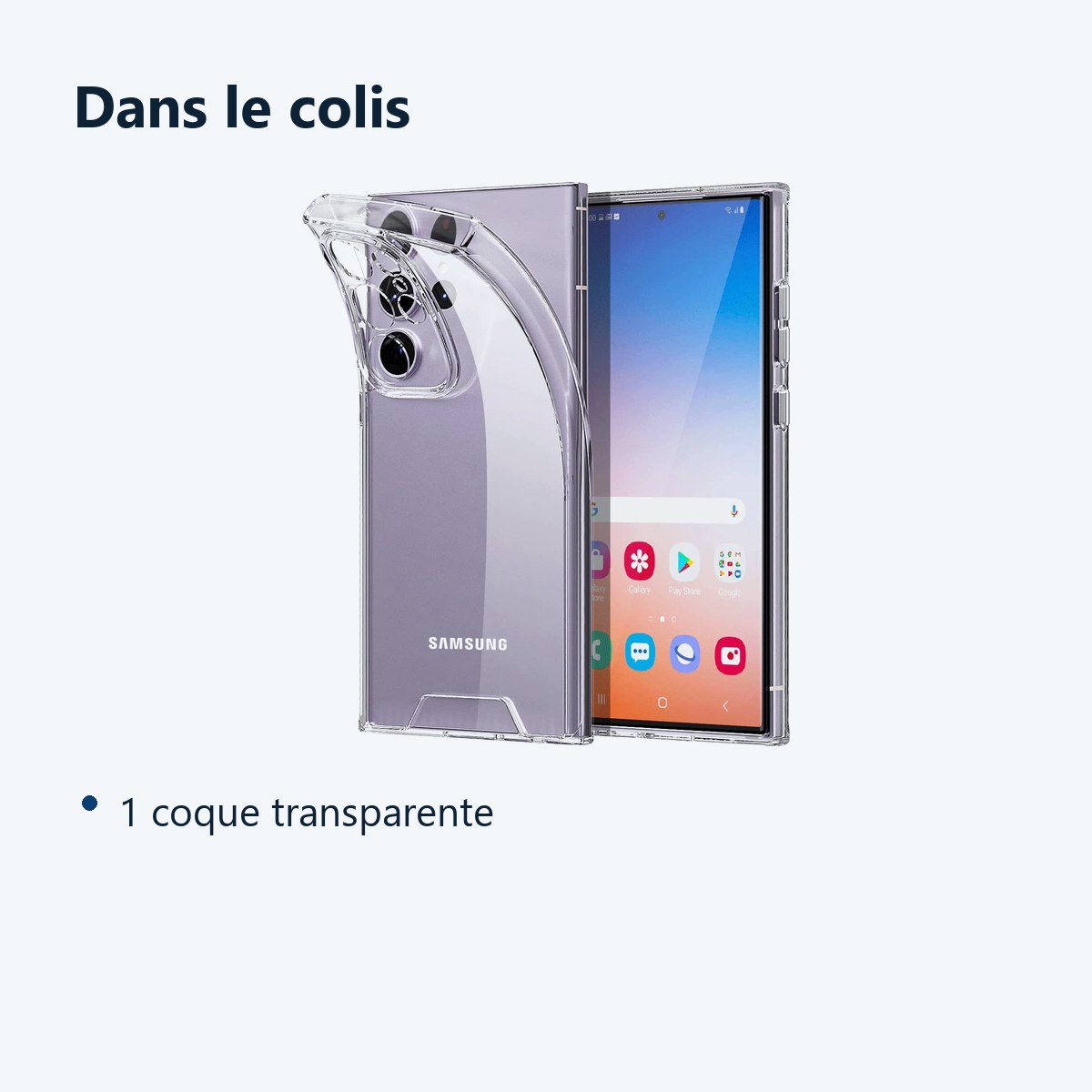 Contenu du colis – Coque Silicone Transparente Pour Samsung Galaxy S23 Ultra 5G