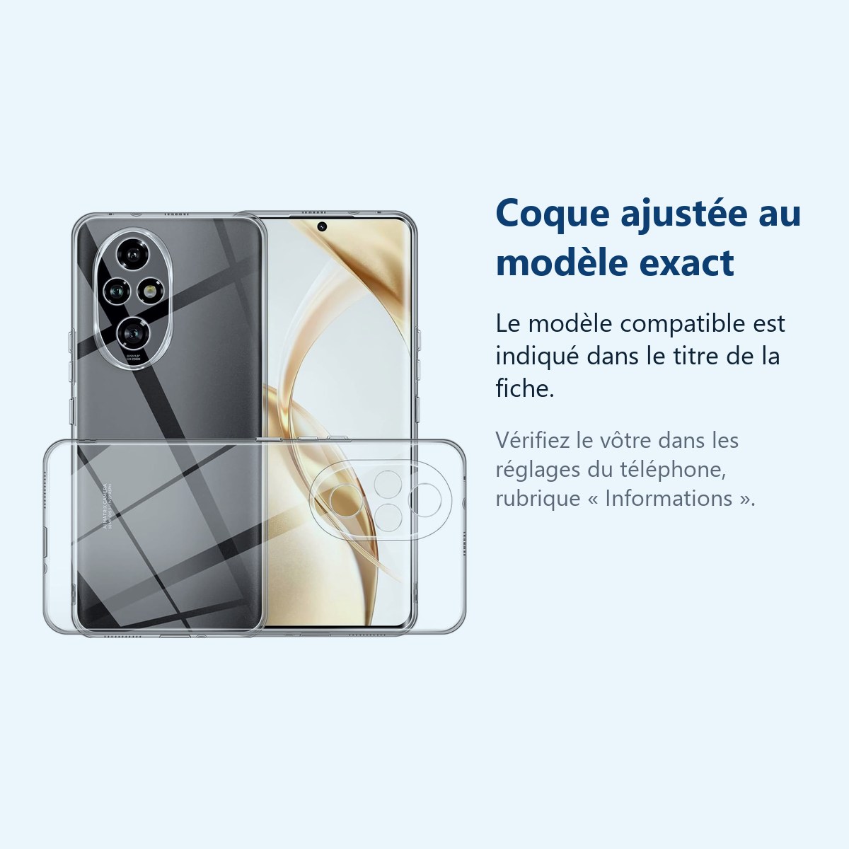 Accessoire ajusté au modèle exact – Coque Silicone Transparente Pour Honor 200 5G