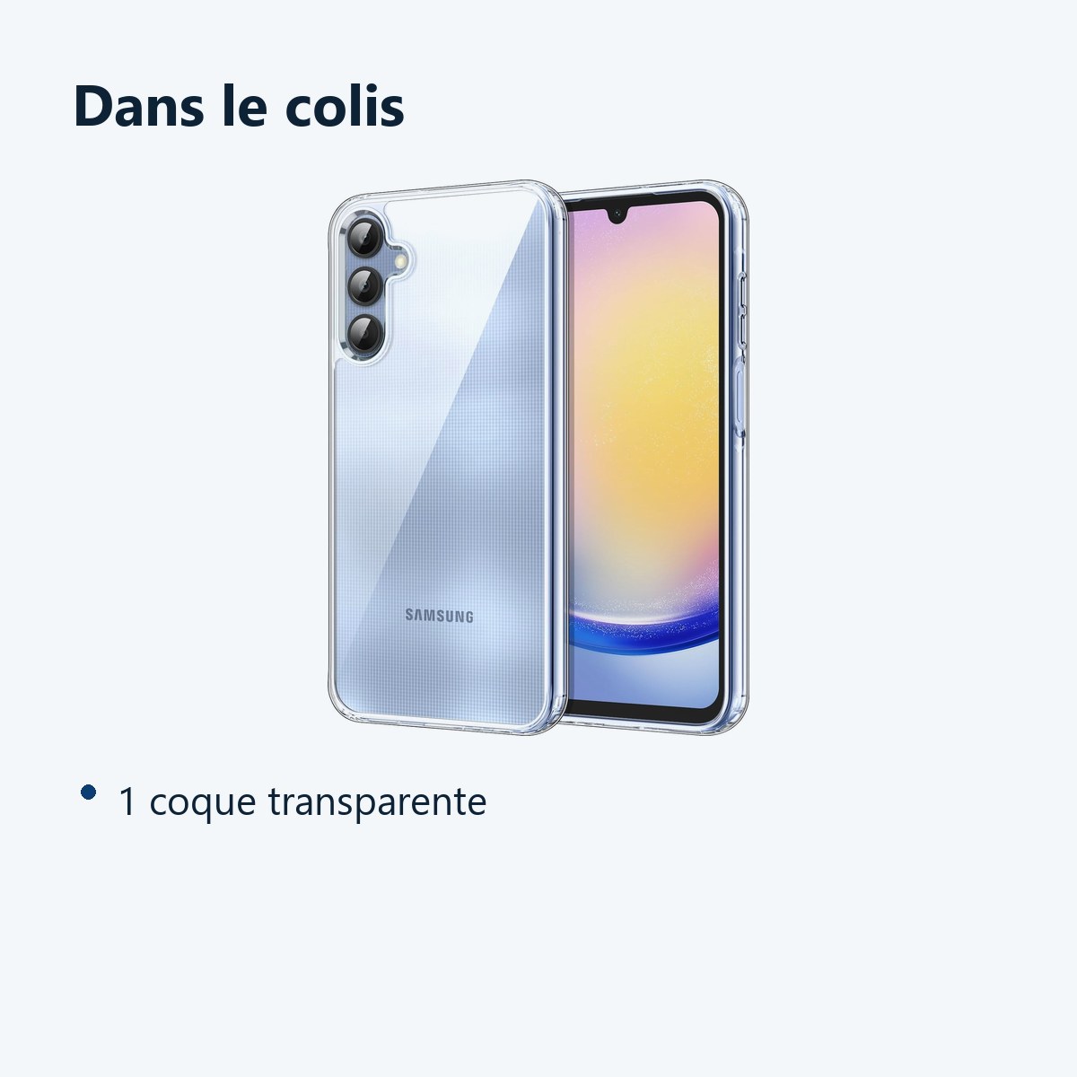 Contenu du colis – Coque Silicone Transparente Pour Samsung Galaxy A25 5G