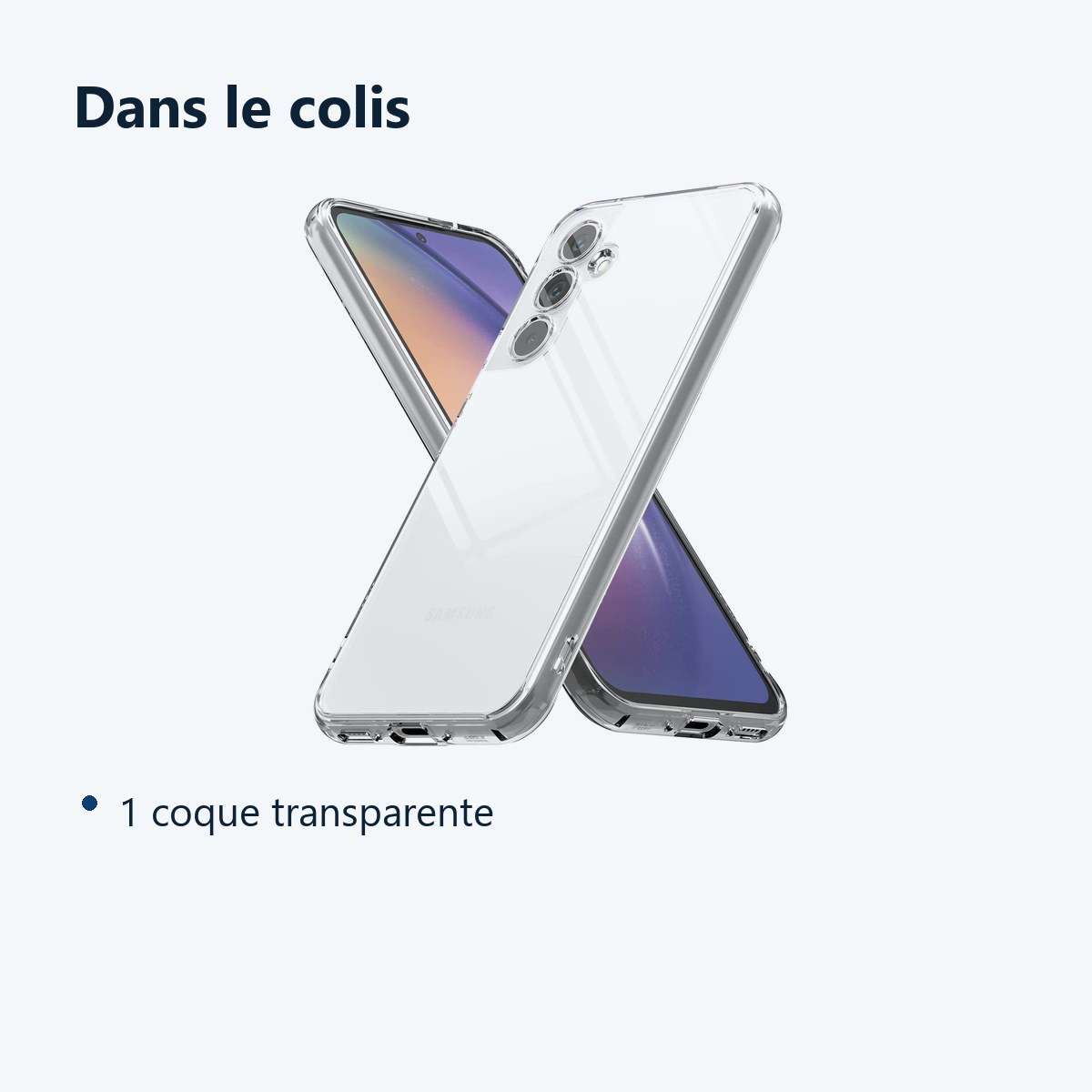 Contenu du colis – Coque Silicone Transparente Pour Samsung Galaxy A54 5G