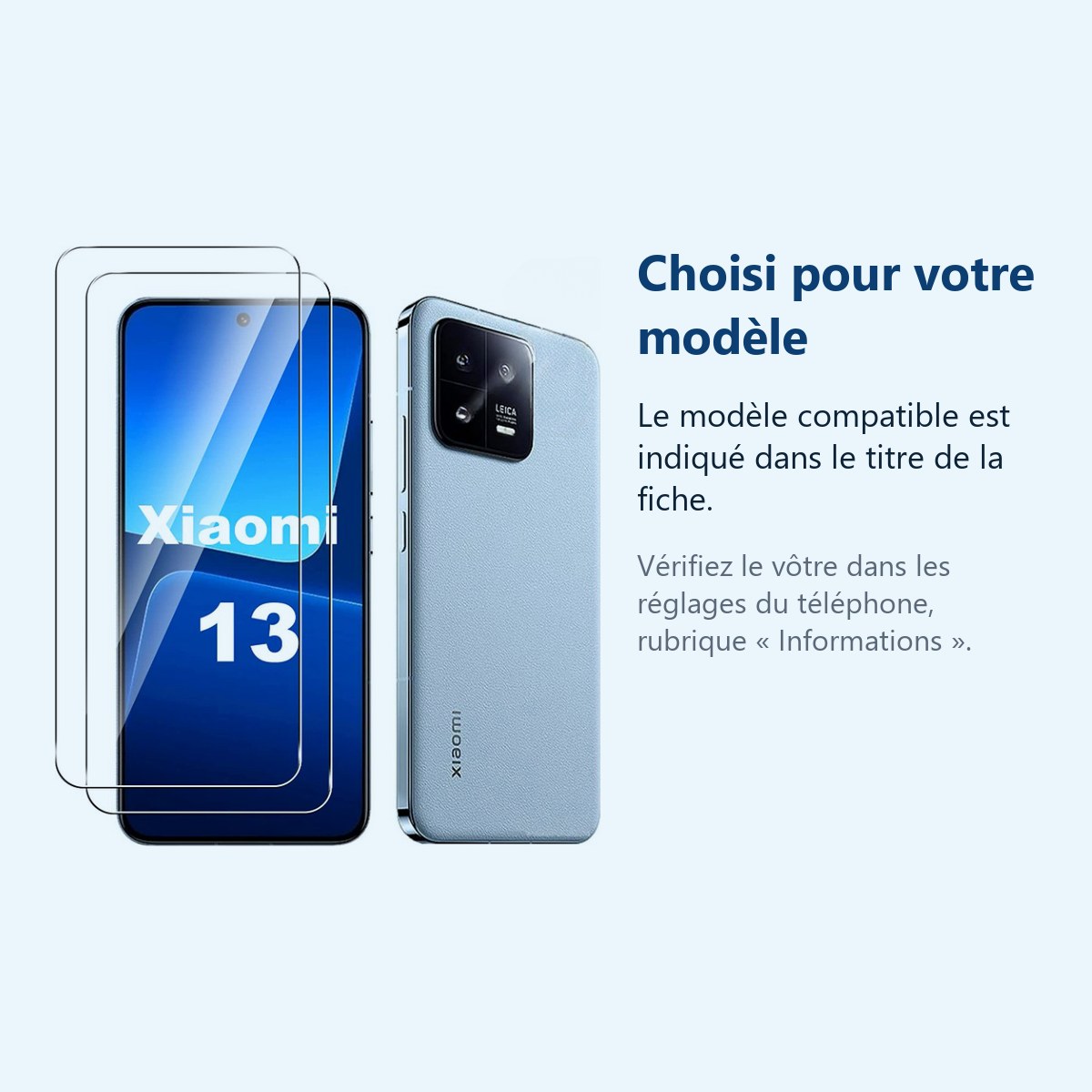 Accessoire ajusté au modèle exact – Verres Trempes X2 Pour Xiaomi 13
