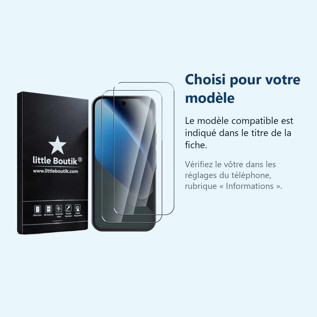 Accessoire ajusté au modèle exact – Verres Trempes X2 Pour Google Pixel 10a
