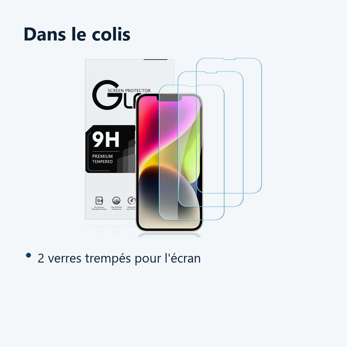 Contenu du colis – Verres Trempes X3 Pour iPhone 13 / iPhone 13 Pro