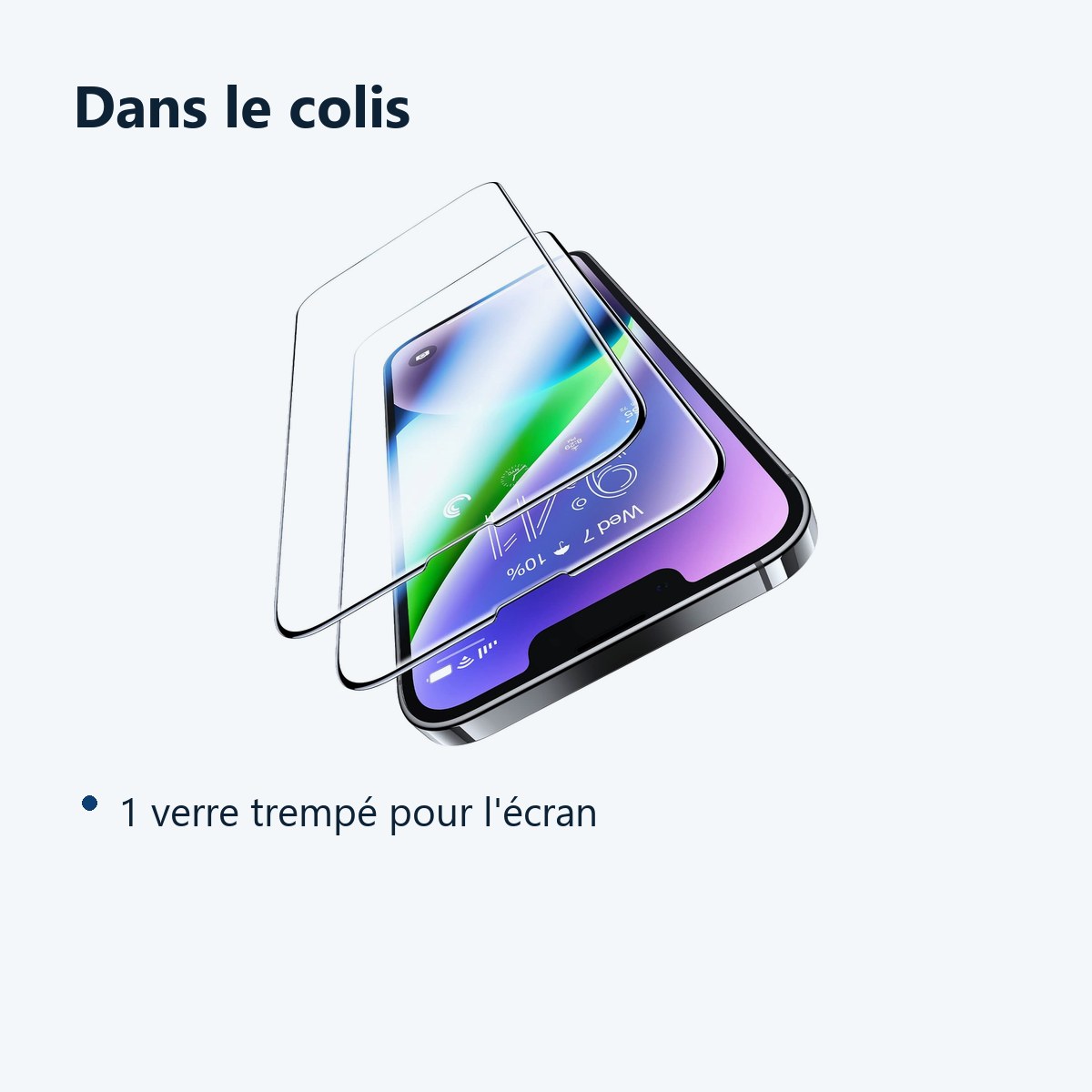 Contenu du colis – Verre Trempé pour iPhone 13 Pro (6,1 pouces) [Pack 2] Film Vitre Protection Ecran