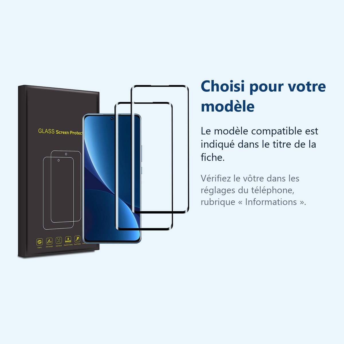 Accessoire ajusté au modèle exact – Verres Trempes X2 Pour Xiaomi 12 Pro