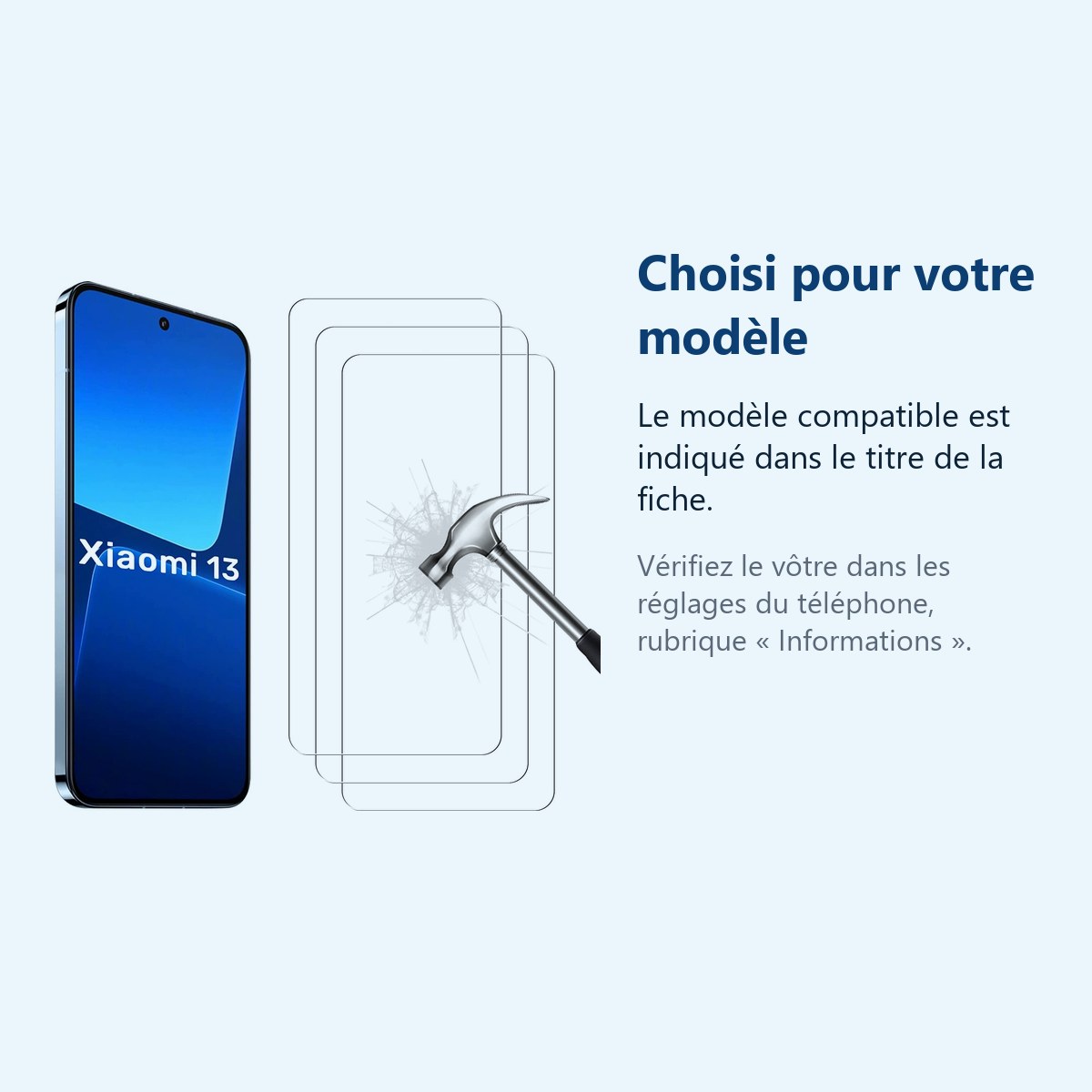 Accessoire ajusté au modèle exact – Verres Trempes X3 Pour Xiaomi 13