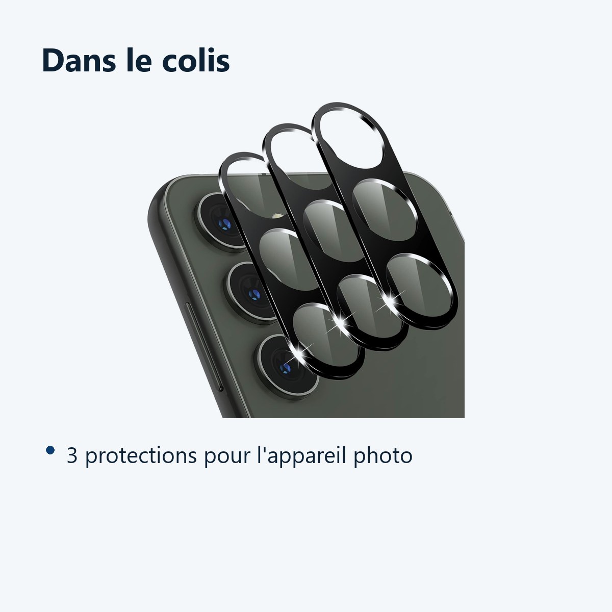 Contenu du colis – Verres Protection Camera Arriere X3 Pour Samsung Galaxy S24 Plus