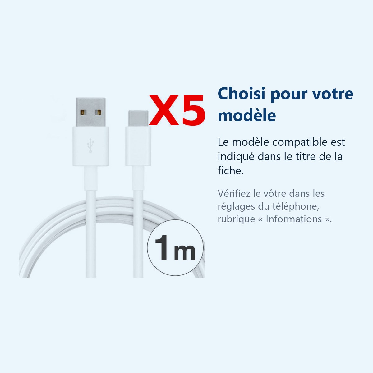 Accessoire ajusté au modèle exact – X5 Cable USB- Type C Chargeur Noir pour Samsung Galaxy Note 8 / S8 / S8 PLUS / A32017 / A