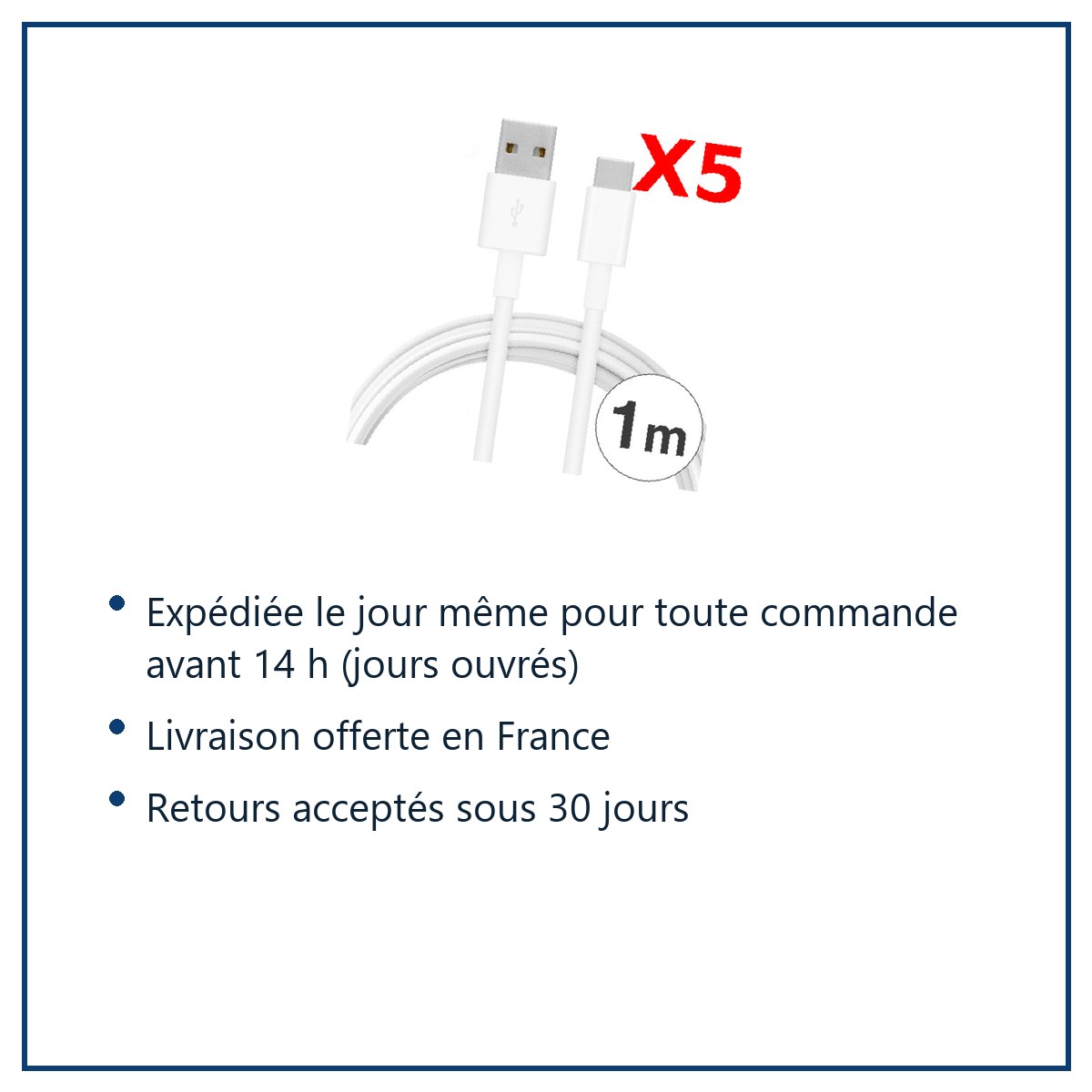 Expédition le jour même, livraison offerte, retours sous 30 jours – X5 Cable USB- Type C Chargeur Noir pour Samsung Galaxy No