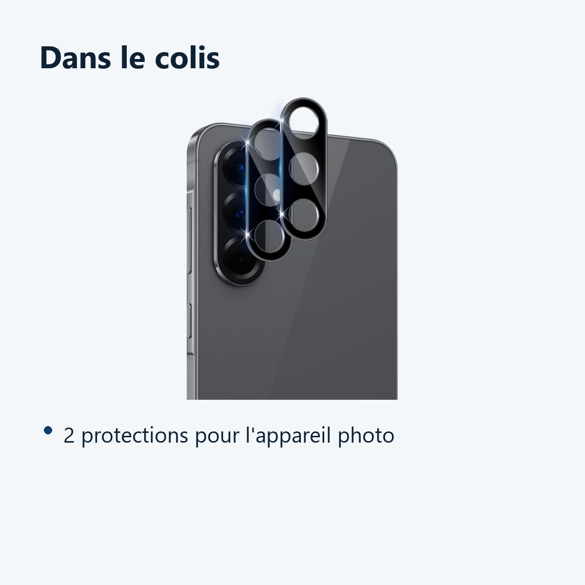 Contenu du colis – Verres Protection Camera Arriere Transparent X2 Pour Samsung Galaxy A36