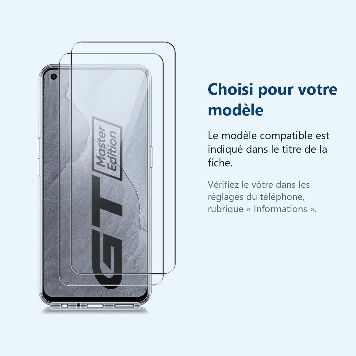 Accessoire ajusté au modèle exact – Verres Trempes X2 Pour Realme GT Master