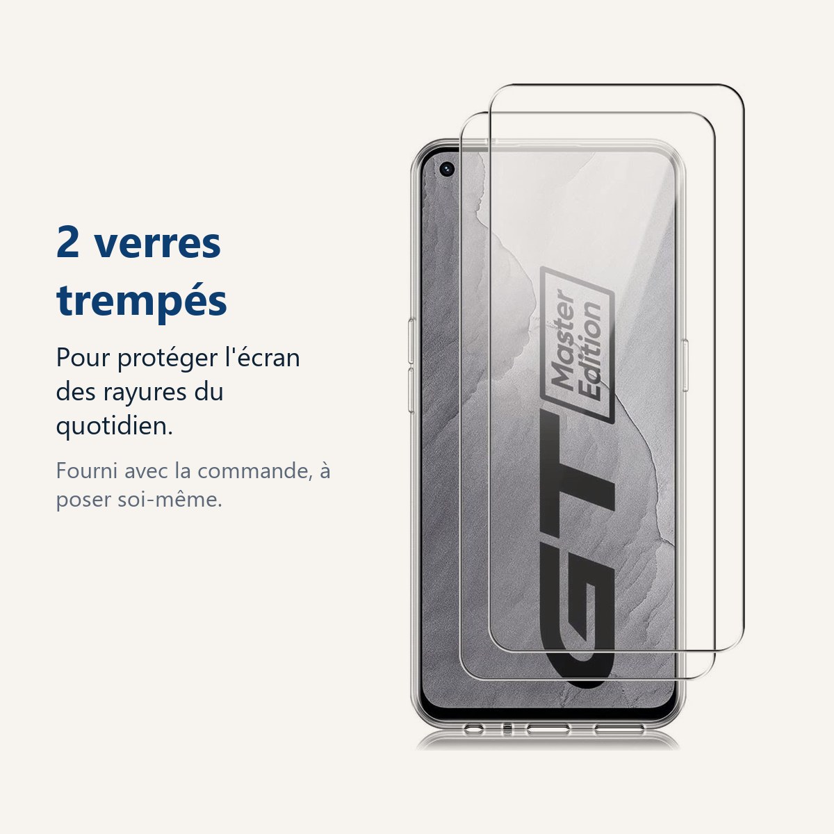 Verre trempé pour protéger lécran – Verres Trempes X2 Pour Realme GT Master