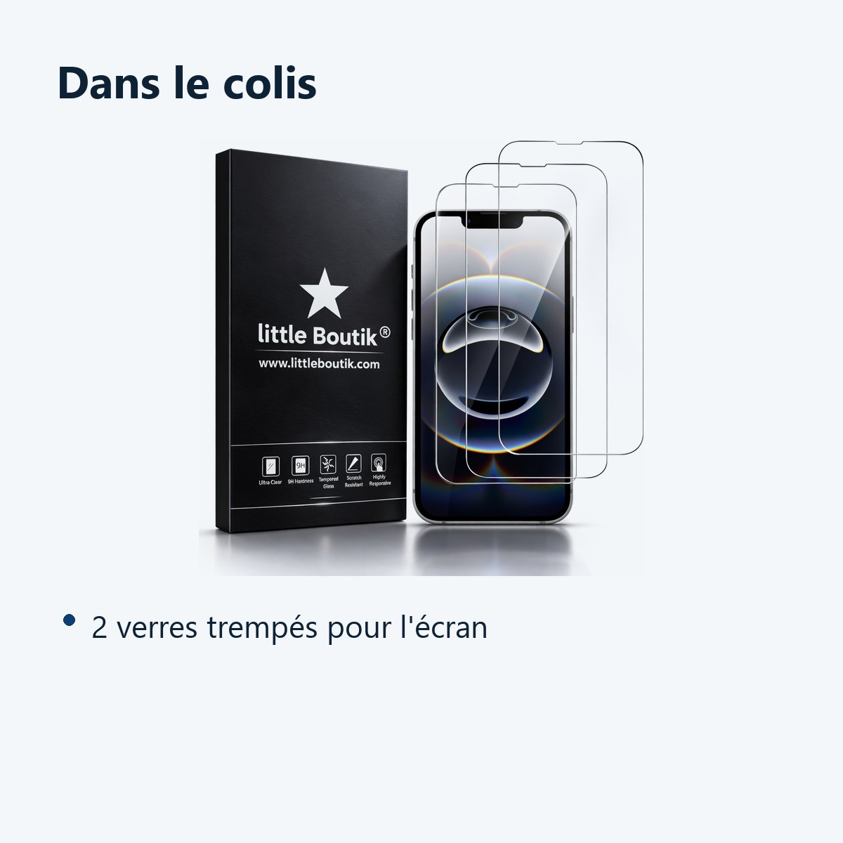 Contenu du colis – Verres Trempes X3 Pour iPhone 17e