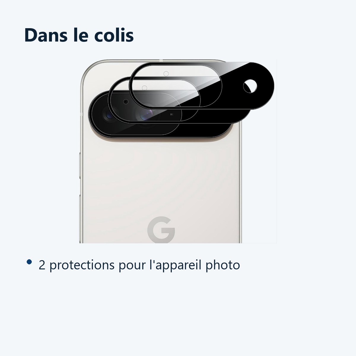 Contenu du colis – Verres Protection Camera Arriere X2 Pour Pixel 9