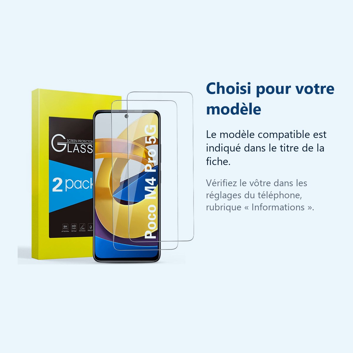 Accessoire ajusté au modèle exact – Verres Trempes X3 Pour Poco M4 Pro 5G