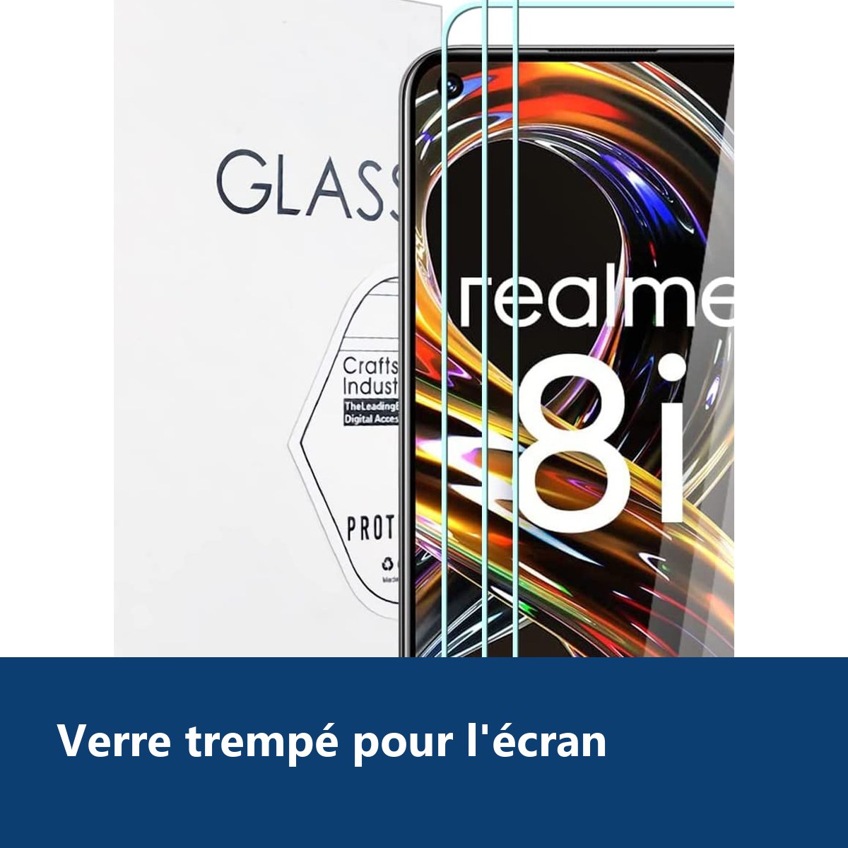 Vue de détail – Verres Trempes X3 Pour Realme 8i