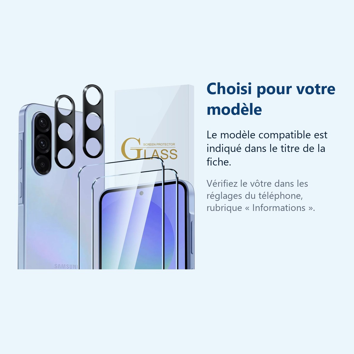 Accessoire ajusté au modèle exact – Verres Trempes et Protections Camera Arriere Transparent X2 Pour Samsung Galaxy A36