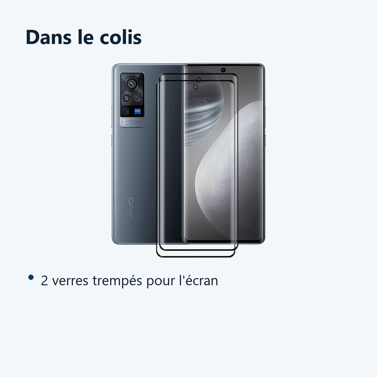 Contenu du colis – Verres Trempes X2 Pour Vivo X60 Pro 5G