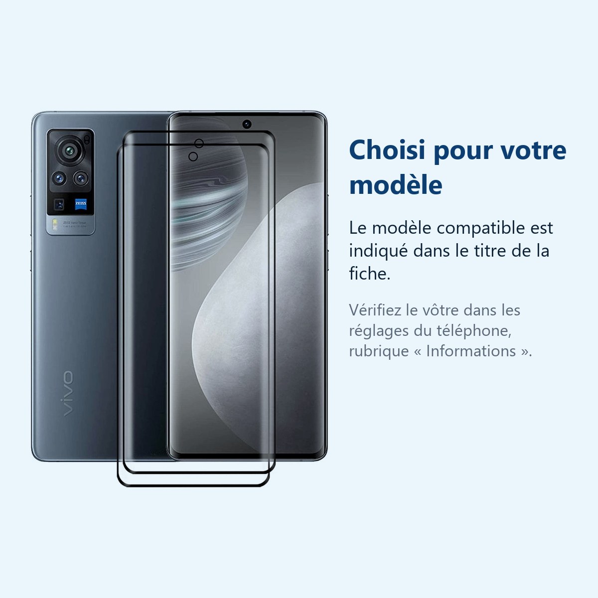 Accessoire ajusté au modèle exact – Verres Trempes X2 Pour Vivo X60 Pro 5G