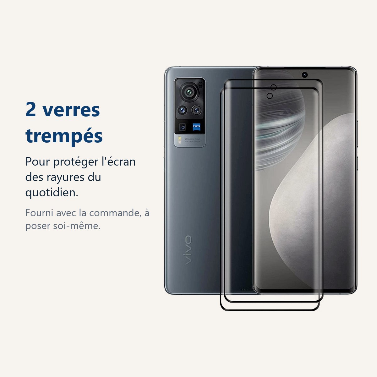 Verre trempé pour protéger lécran – Verres Trempes X2 Pour Vivo X60 Pro 5G