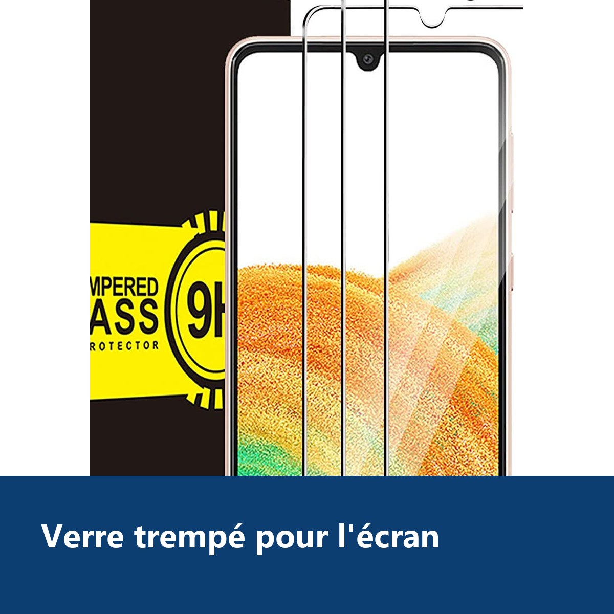 Vue de détail – Verres Trempes X3 Pour Samsung A33 5G