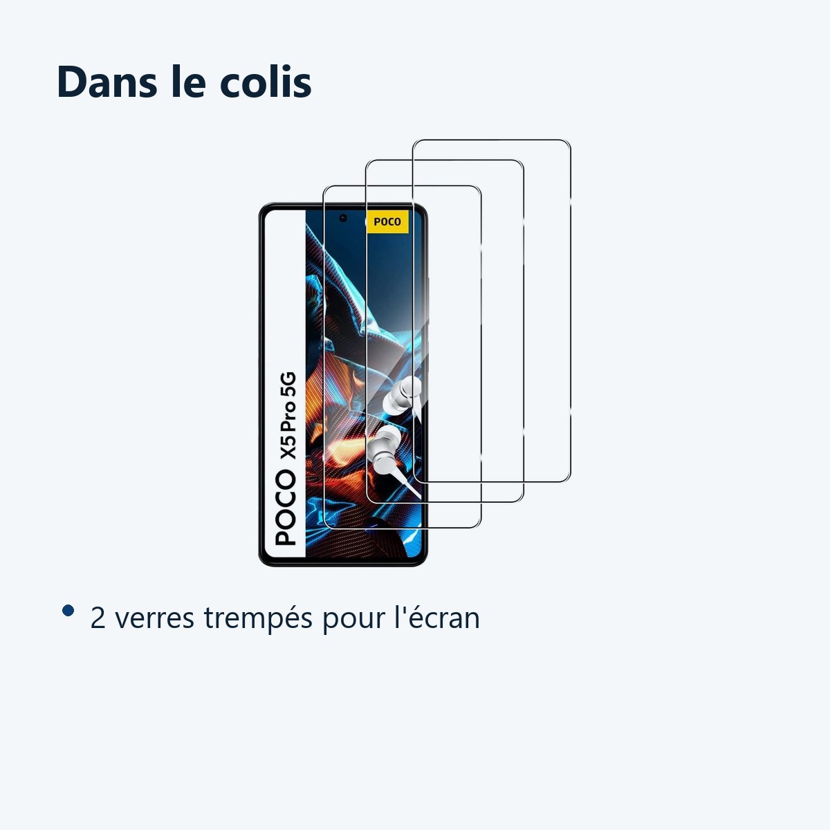 Contenu du colis – Verres Trempes X3 Pour Poco X5 Pro 5G