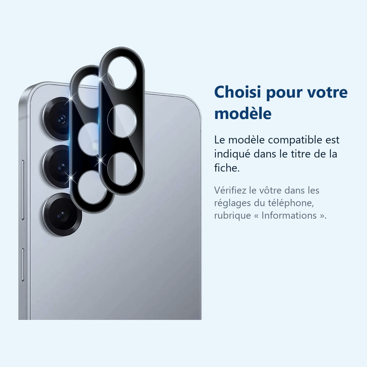 Accessoire ajusté au modèle exact – Verres Protection Camera Arriere X2 Pour Samsung Galaxy S25