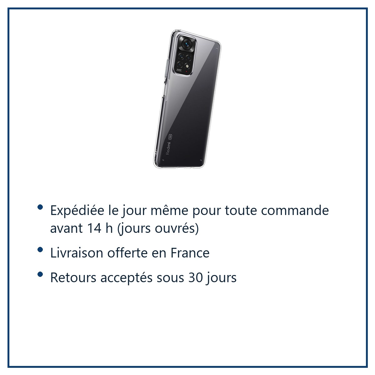 Expédition le jour même, livraison offerte, retours sous 30 jours – Coque Silicone Transparente Pour Xiaomi Redmi Note 11 Pro
