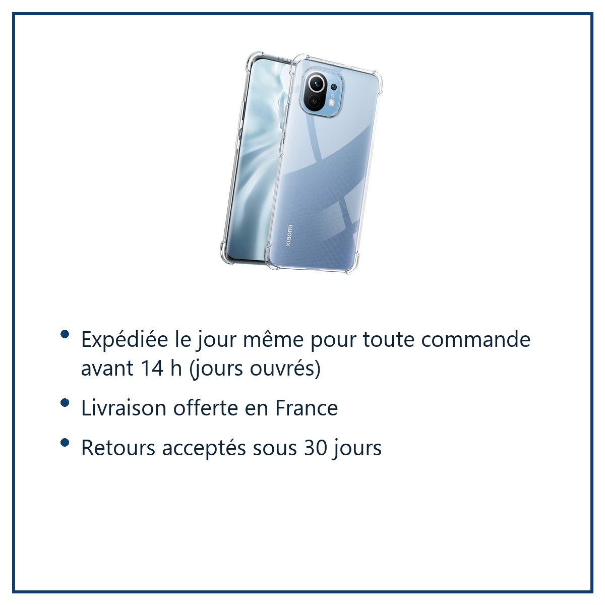 Expédition le jour même, livraison offerte, retours sous 30 jours – Coque Silicone Transparente Angles Renforces Pour Xiaomi