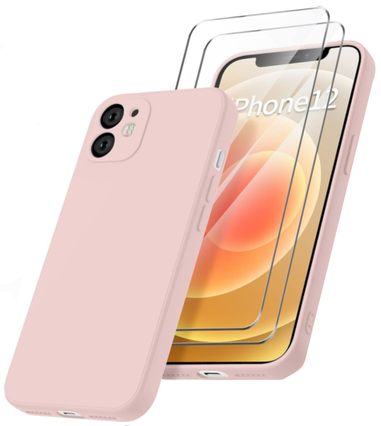 coque-silicone-rose-protection-ecran-x2-iphone-12-little-boutik