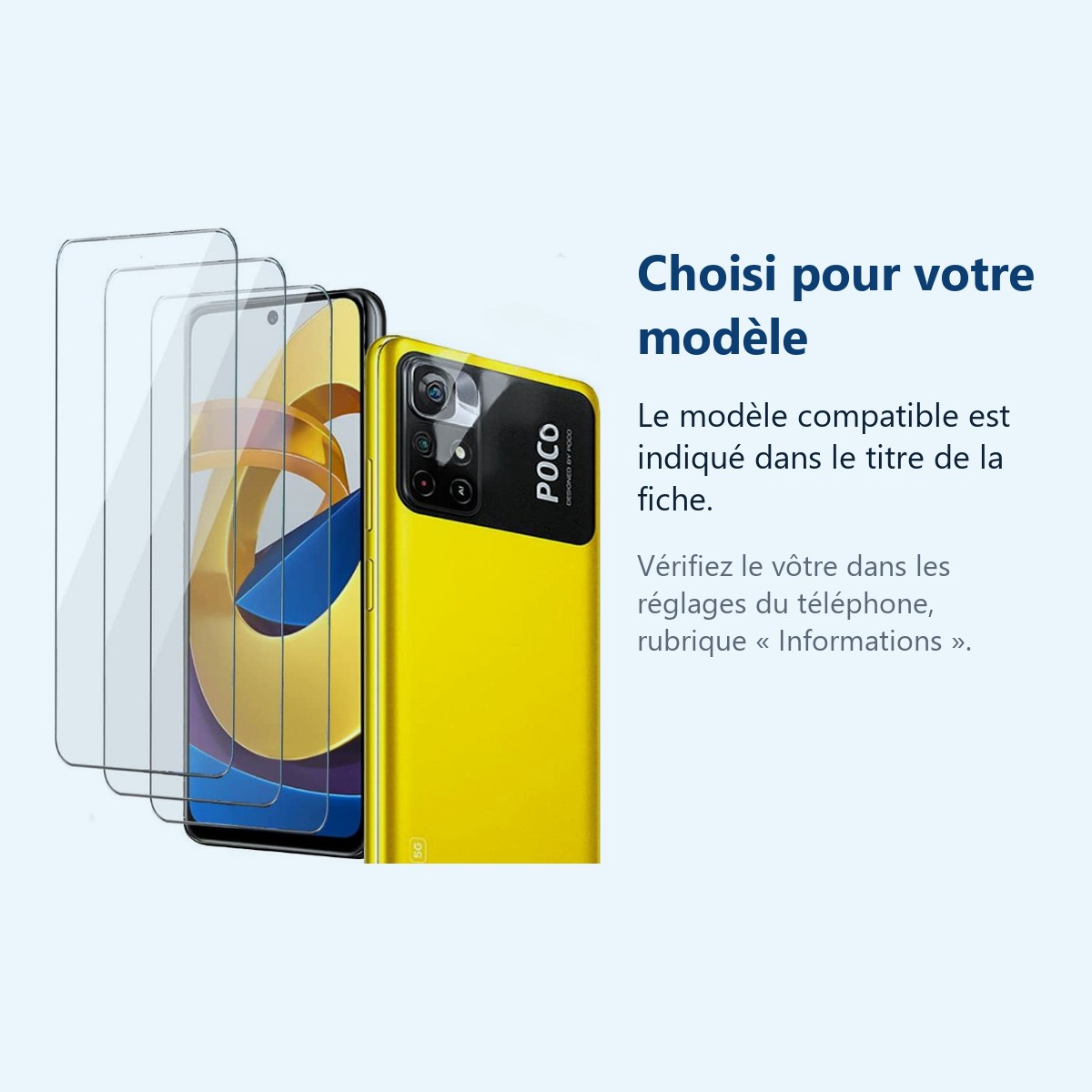 Accessoire ajusté au modèle exact – Verres Trempes X2 Pour Poco M4 Pro 5G