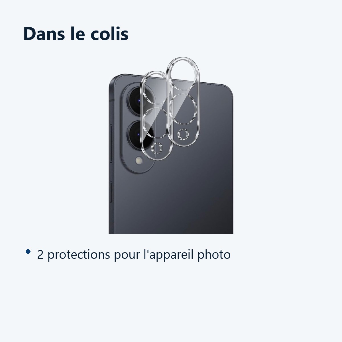 Contenu du colis – Verres Protection Camera Arriere Transparent X2 Pour Samsung Galaxy S25 Edge