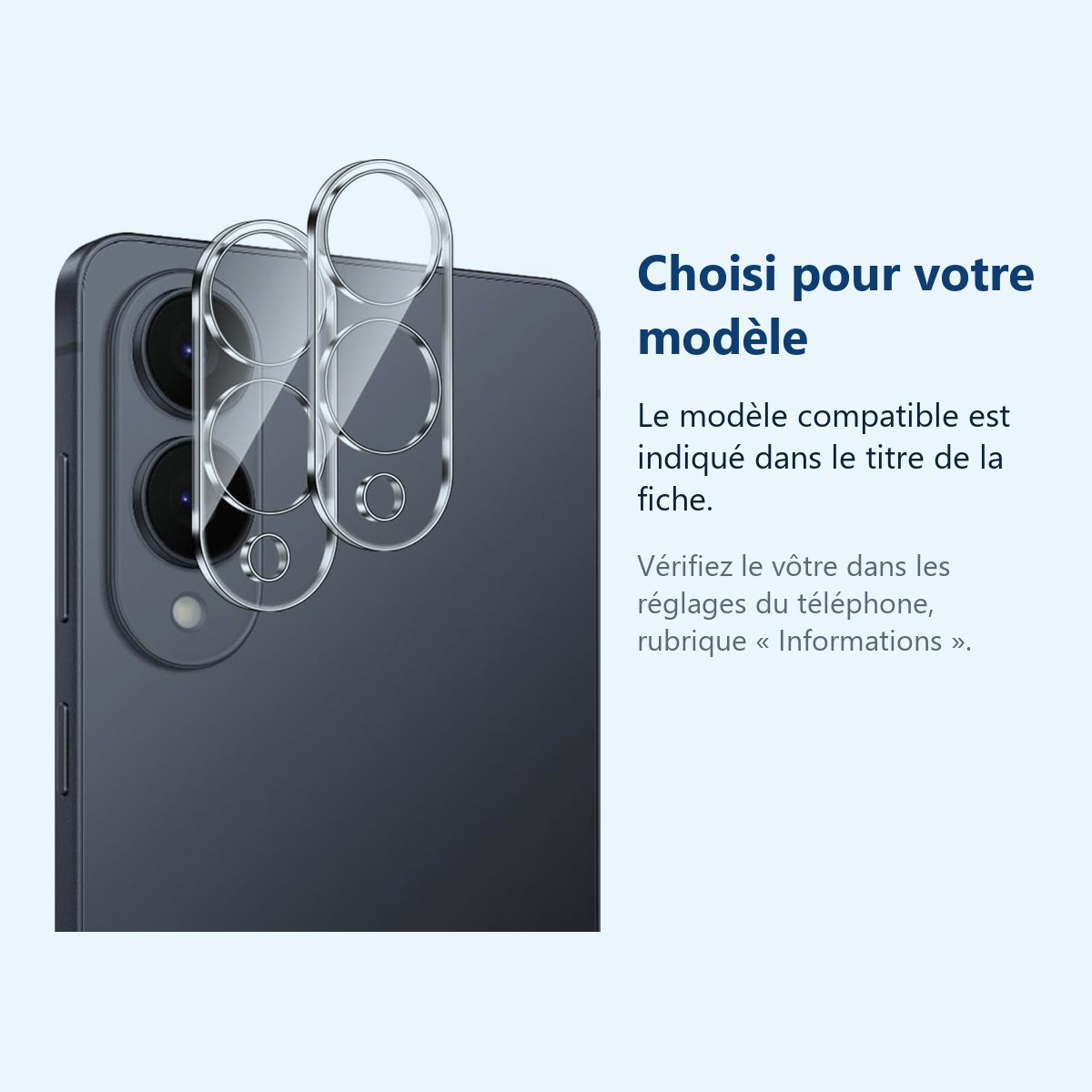 Accessoire ajusté au modèle exact – Verres Protection Camera Arriere Transparent X2 Pour Samsung Galaxy S25 Edge