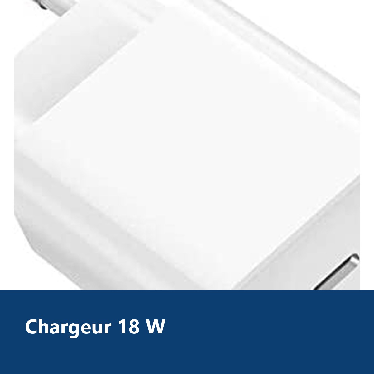 Vue de détail – Chargeur Rapide 18W USB-C pour iPhone 12 / 12 PRO / 12 PRO MAX / 11 / 11 PRO / 11 PRO MAX / X / XS / XS MAX /