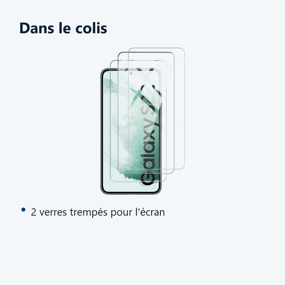 Contenu du colis – Verres Trempes X3 Pour Samsung Galaxy S22 5G