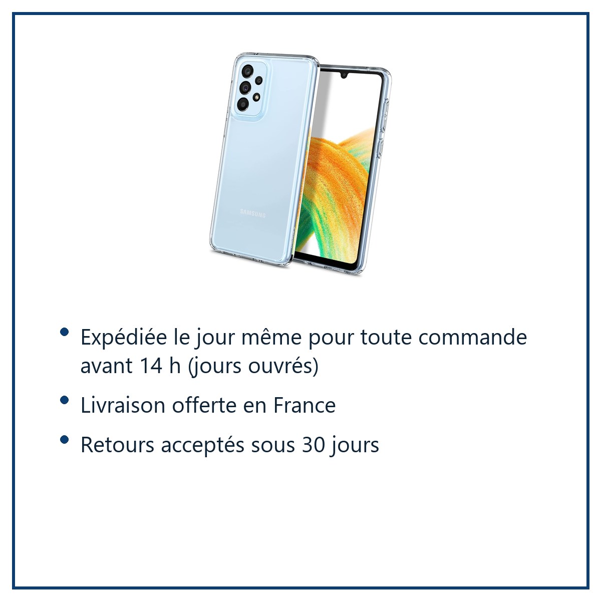 Expédition le jour même, livraison offerte, retours sous 30 jours – Coque Silicone Transparente Pour Samsung A33 5G
