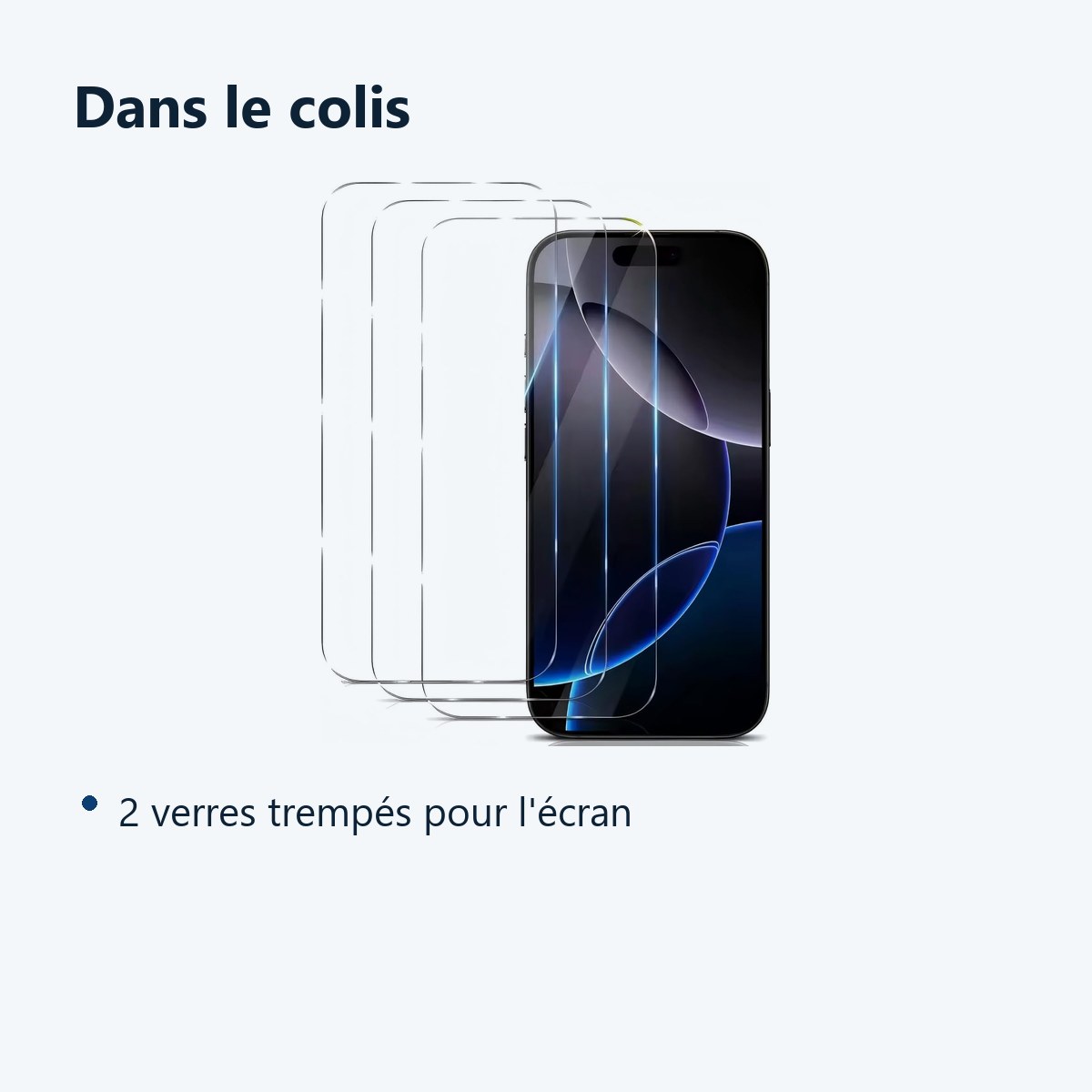 Contenu du colis – Verres Trempes X3 Pour iPhone 16 Pro Max