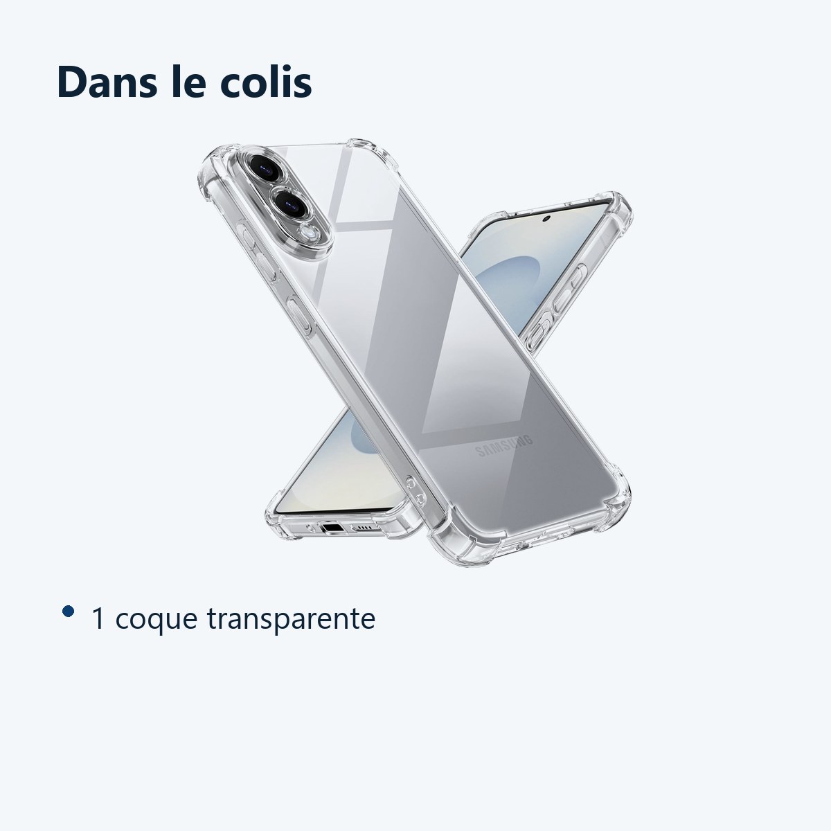 Contenu du colis – Coque Pour Samsung Galaxy S25 Edge Silicone Transparente Angles Renforces