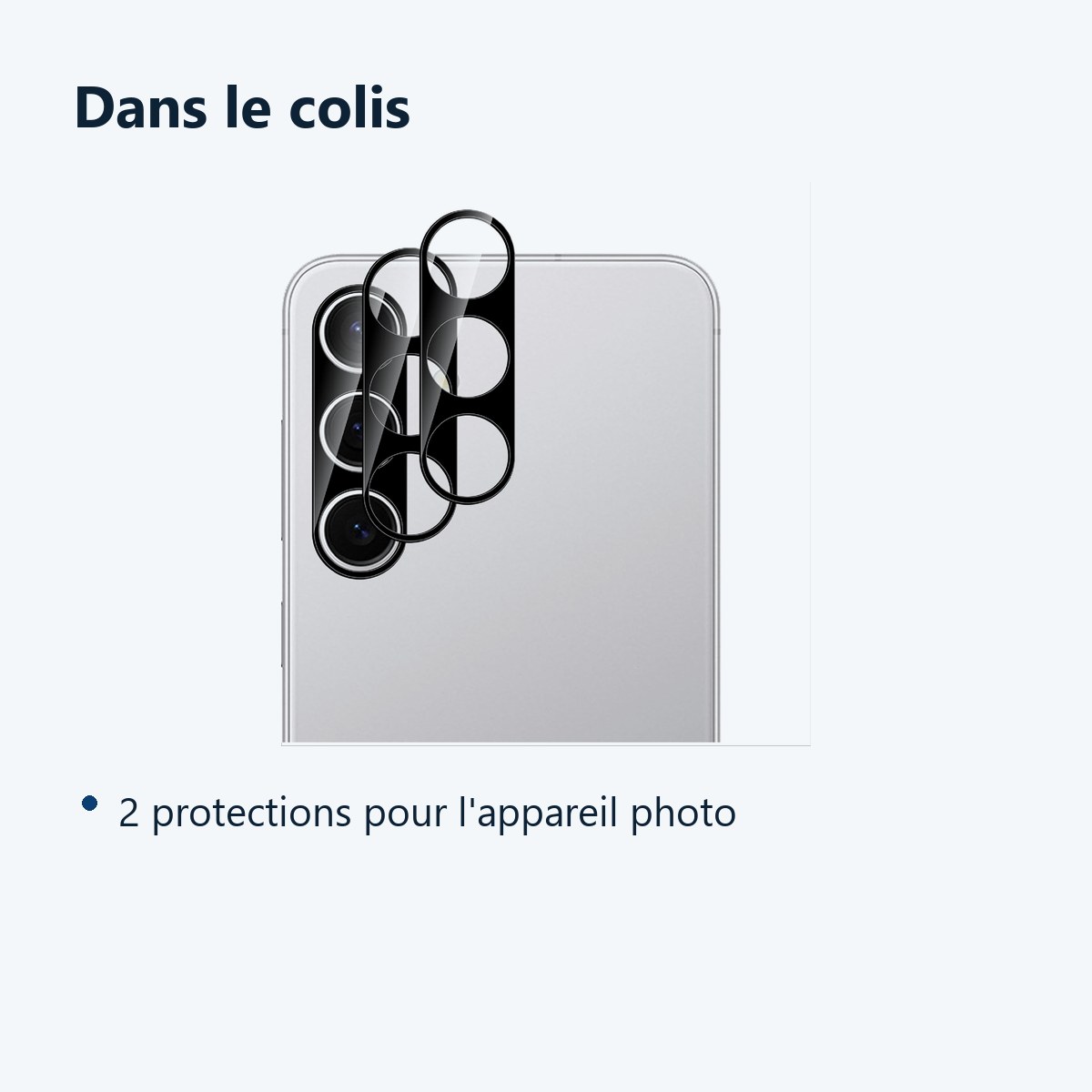 Contenu du colis – Verres Protection Camera Arriere X2 Pour Samsung Galaxy S24 Plus