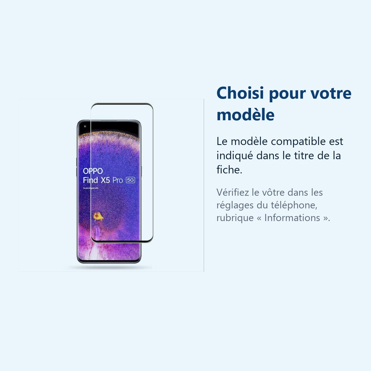 Accessoire ajusté au modèle exact – Verre Trempe Pour Oppo Find X5 Pro