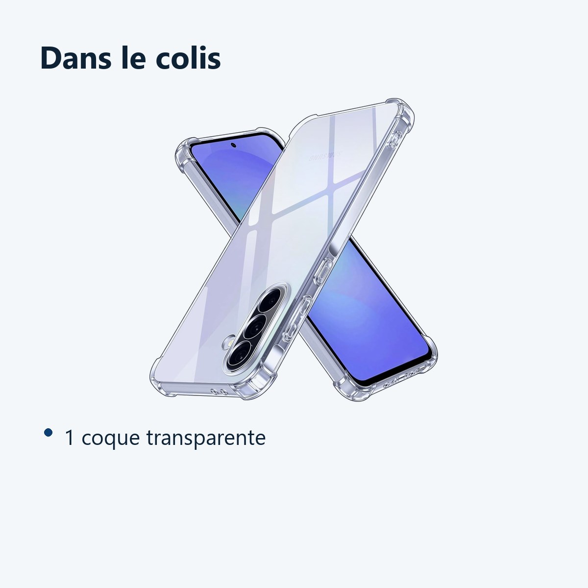 Contenu du colis – Coque Pour Samsung Galaxy A36 5G Silicone Transparente Angles Renforces