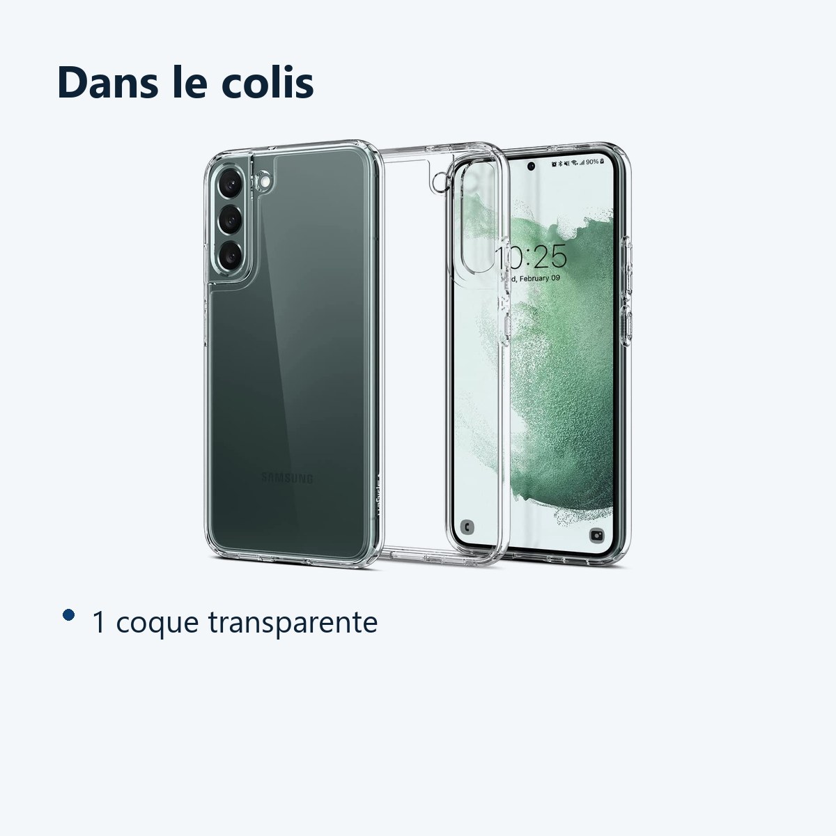 Contenu du colis – Coque Silicone Transparente Pour Samsung Galaxy S22 Plus 5G