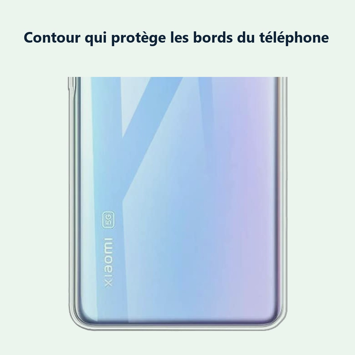 Contour qui protège les bords – Coque Silicone Transparente Pour Xiaomi 11T / 11T Pro