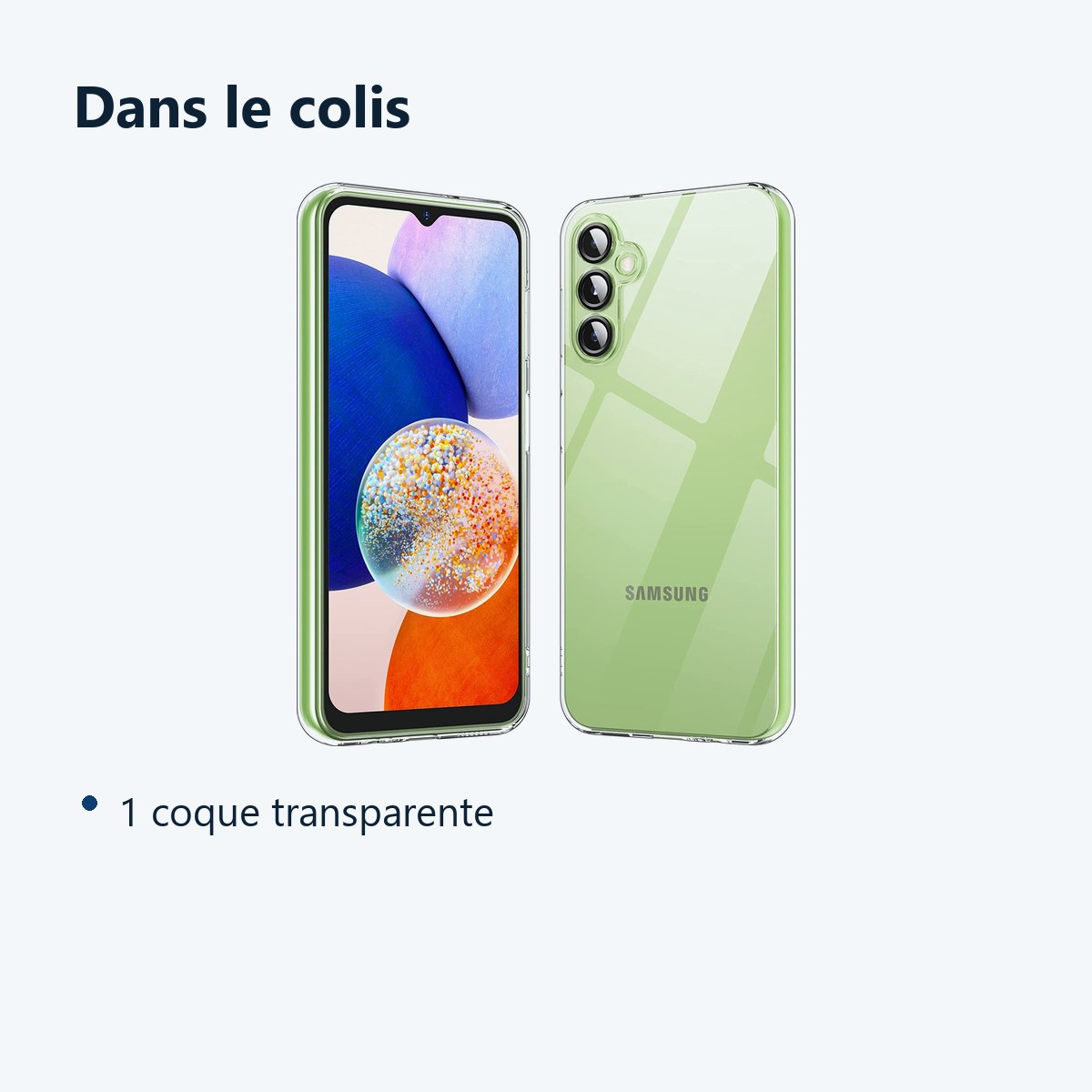 Contenu du colis – Coque Silicone Transparente Pour Samsung Galaxy A14 4G / 5G