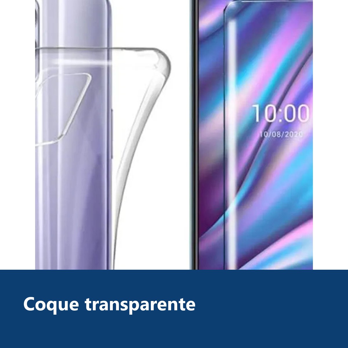 Vue de détail – Coque Silicone Transparente + Verre Trempe Pour Realme 8i