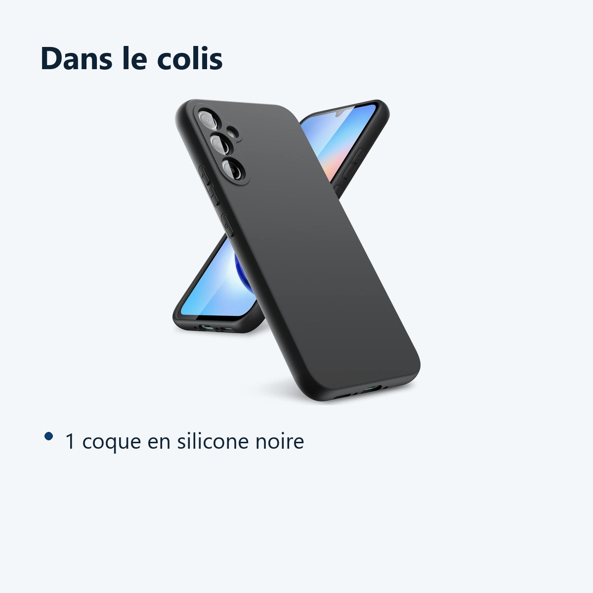 Contenu du colis – Coque Pour Samsung Galaxy A35 5G Silicone Noir