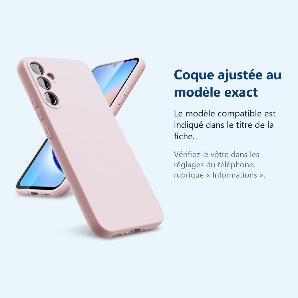 Accessoire ajusté au modèle exact – Coque Pour Samsung Galaxy A35 5G Silicone Rose
