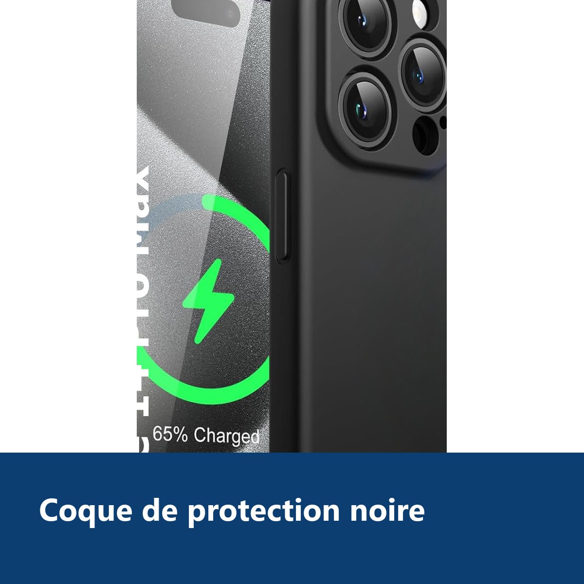Vue de détail – Coque Noir pour iPhone 14 Pro Max (6,7 pouces)